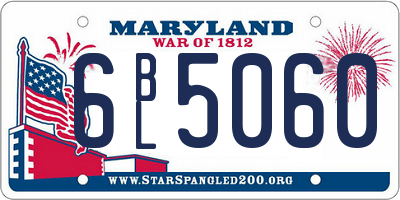 MD license plate 6BL5060