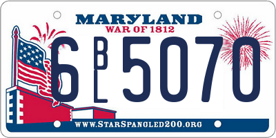 MD license plate 6BL5070