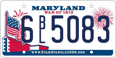MD license plate 6BL5083