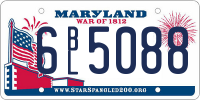MD license plate 6BL5088