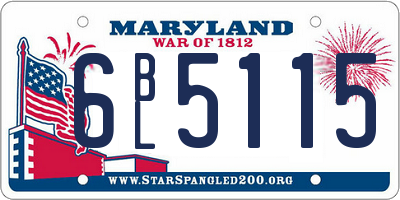 MD license plate 6BL5115