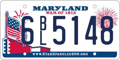 MD license plate 6BL5148
