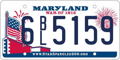 MD license plate 6BL5159