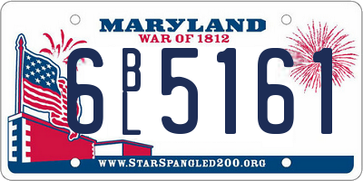 MD license plate 6BL5161