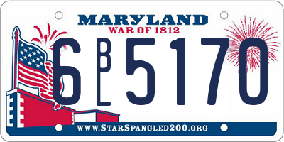 MD license plate 6BL5170