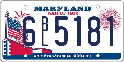 MD license plate 6BL5181
