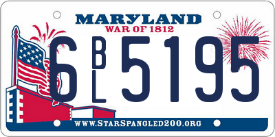 MD license plate 6BL5195