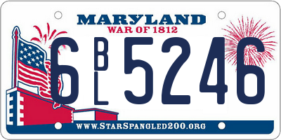 MD license plate 6BL5246