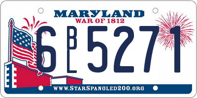 MD license plate 6BL5271