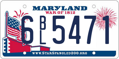 MD license plate 6BL5471