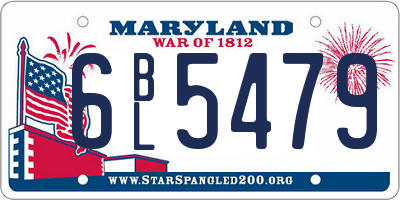 MD license plate 6BL5479