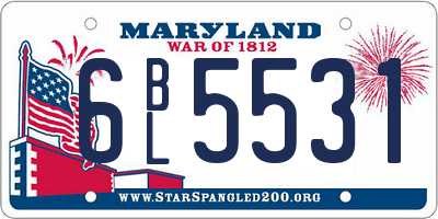 MD license plate 6BL5531