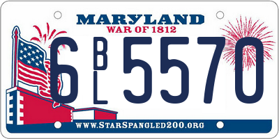 MD license plate 6BL5570