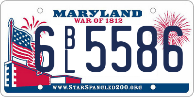 MD license plate 6BL5586