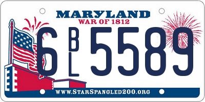 MD license plate 6BL5589