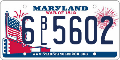 MD license plate 6BL5602