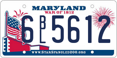 MD license plate 6BL5612