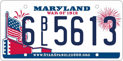 MD license plate 6BL5613