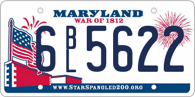 MD license plate 6BL5622