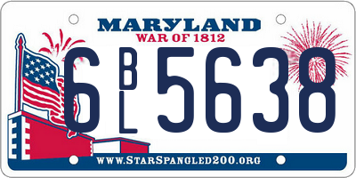 MD license plate 6BL5638