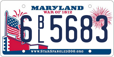 MD license plate 6BL5683