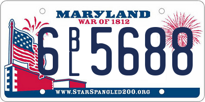 MD license plate 6BL5688