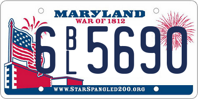 MD license plate 6BL5690