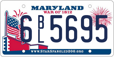 MD license plate 6BL5695