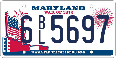 MD license plate 6BL5697