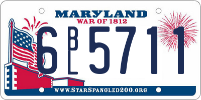 MD license plate 6BL5711