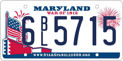 MD license plate 6BL5715