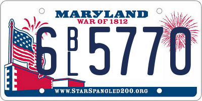 MD license plate 6BL5770