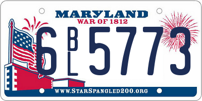 MD license plate 6BL5773