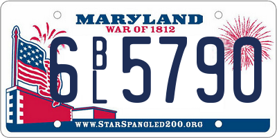 MD license plate 6BL5790