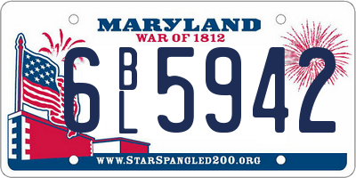MD license plate 6BL5942