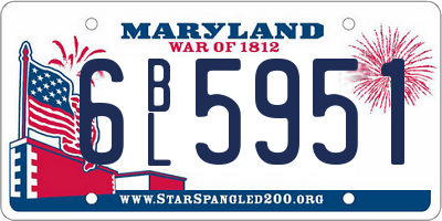 MD license plate 6BL5951