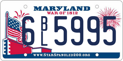 MD license plate 6BL5995
