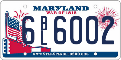 MD license plate 6BL6002