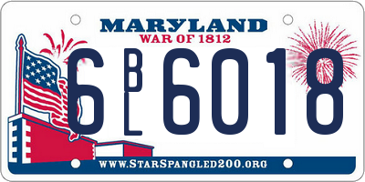 MD license plate 6BL6018