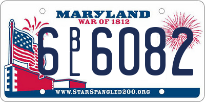 MD license plate 6BL6082