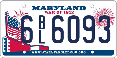 MD license plate 6BL6093
