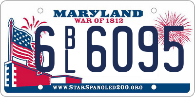 MD license plate 6BL6095