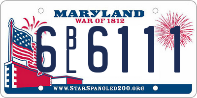 MD license plate 6BL6111