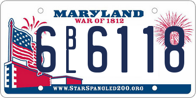 MD license plate 6BL6118