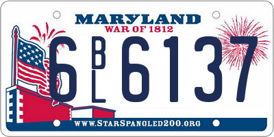 MD license plate 6BL6137