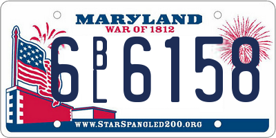 MD license plate 6BL6158
