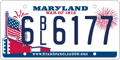 MD license plate 6BL6177