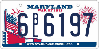 MD license plate 6BL6197