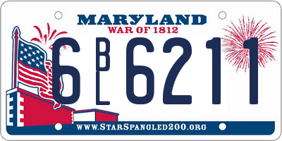 MD license plate 6BL6211