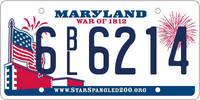 MD license plate 6BL6214
